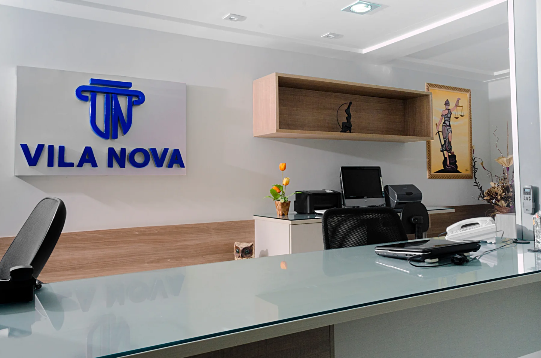 Recepção do escritório Vila Nova Advogados